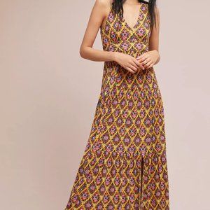 Anthropologie Maeve Luella Yellow Maxi Dress, M